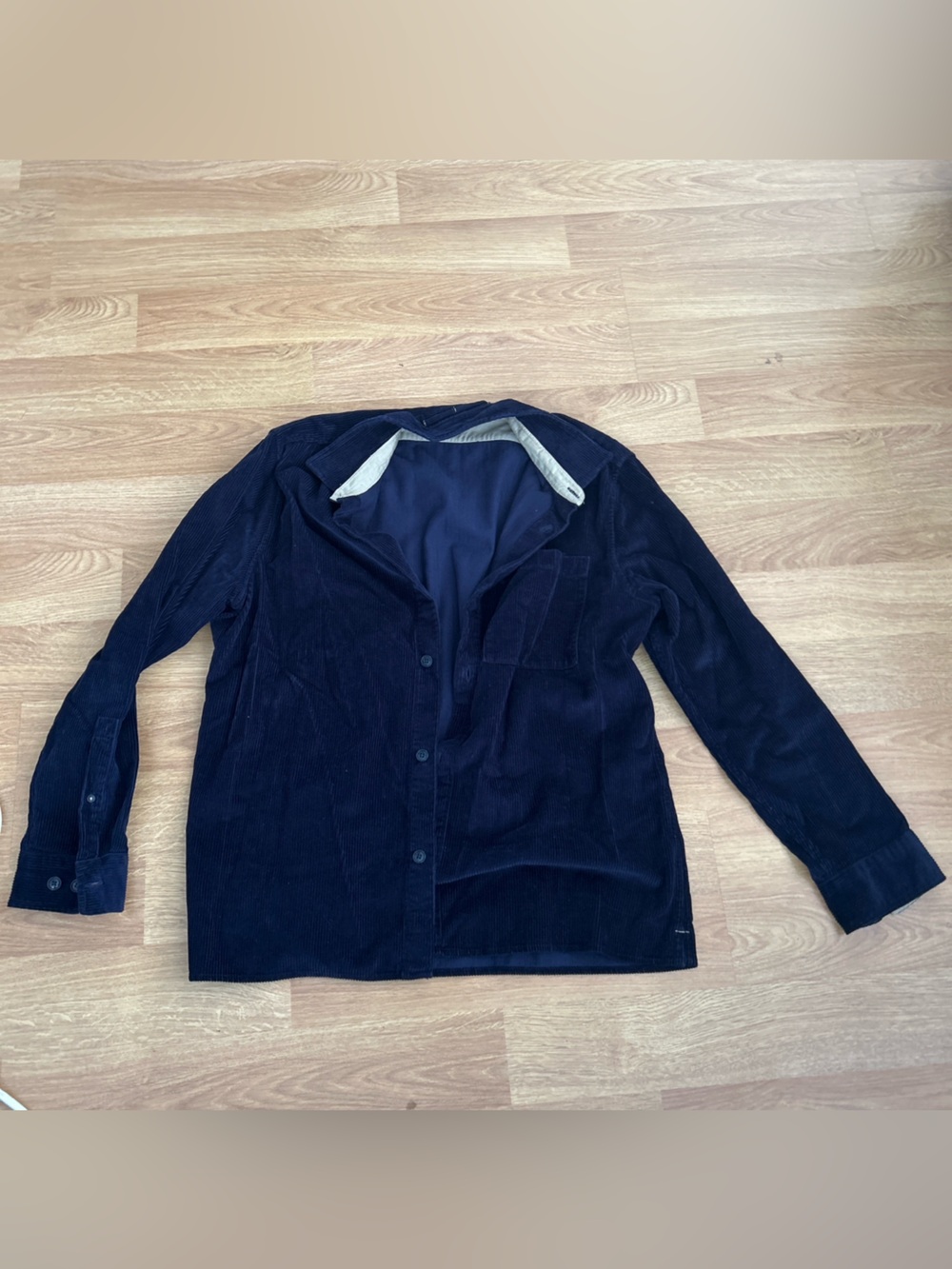 Banana Republic Navy Corduroy Button-Up Jacket